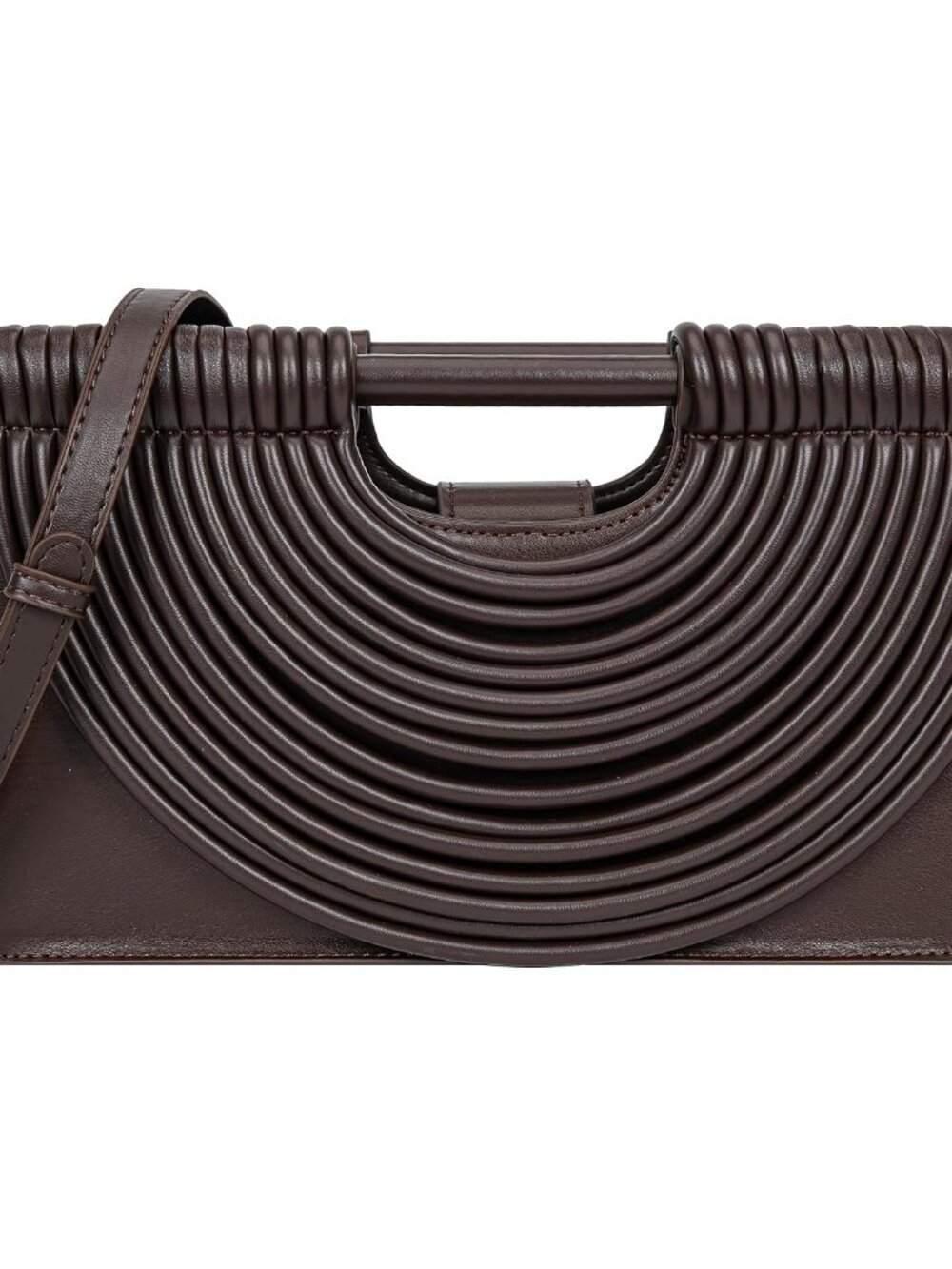Trendy Woven Evening Clutch Purse Half Round Designer Shoulder/Crossbody Bag Top